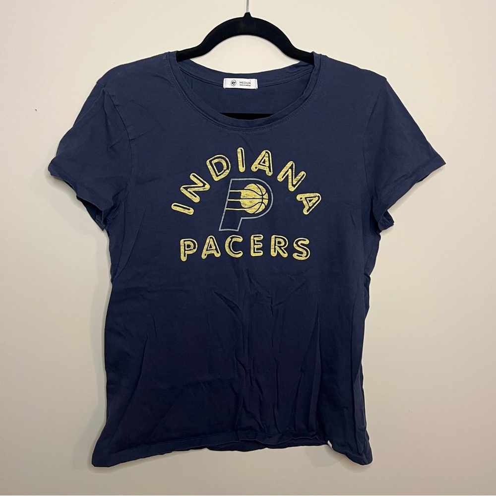 Indiana Pacers Navy Women’s Fitted T-Shirt 100% Cotton